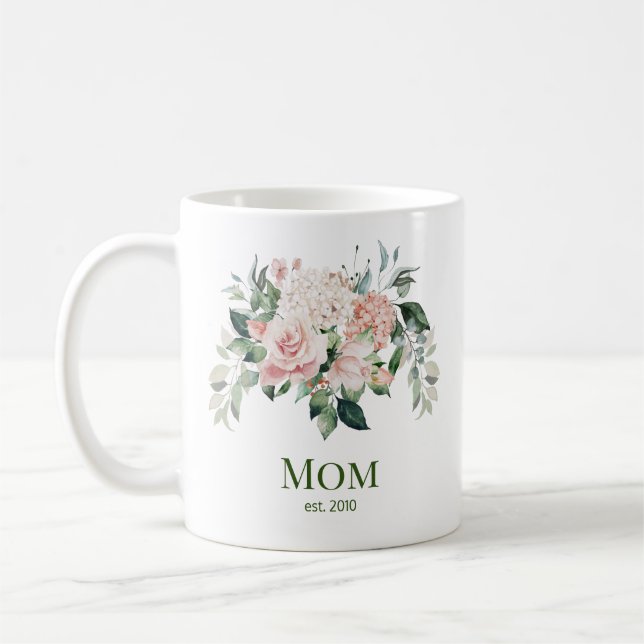  Rosan Blommigt Mamma Kaffemugg (Vänster)