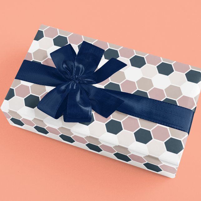  Rosan Blue Hexagon Hex Presentpapper (Skapare uppladdad)