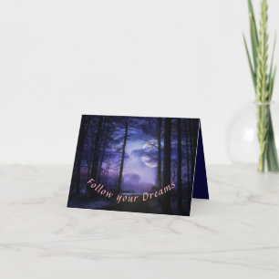Rosan Blue Måne inspiration Följ dina drömmar Helgkort