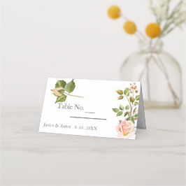 Rosan Botaniska Bröllop Placeringskort