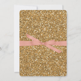 Rosan chic Guld Faux Glitter Ro Inbjudningar