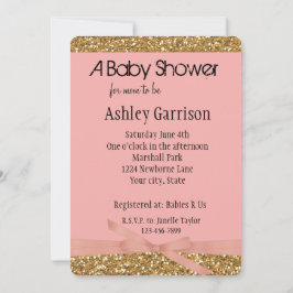 Rosan chic Guld Faux Glitter Ro Inbjudningar