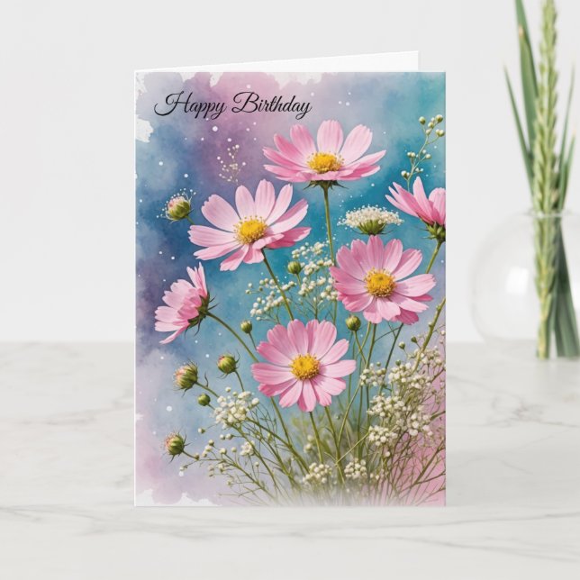 Rosan Cosmos Bouquet Kort (Framsida)