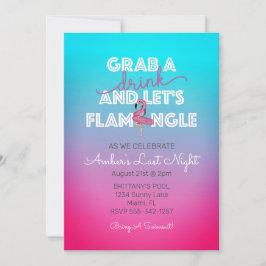 Rosan Flamingle Summer Bassäng Bachelorette Party  Inbjudningar