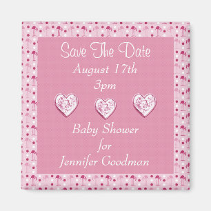 Rosan Flamingos sparar datumet Baby Magnet