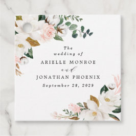 Rosan Guld och och Magnolia-Blommigten Bröllop Gåvor Etiketter