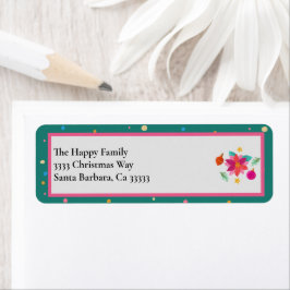 Rosan  i färglös utebliven Grönt vid jul Returadress Etikett