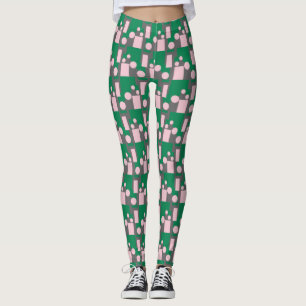 Rosan kvadrerar och pricker damasker leggings