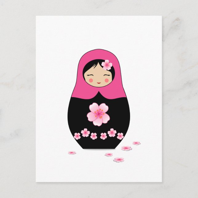 Rosan Matryoshka Babushka Vykort (Framsida)