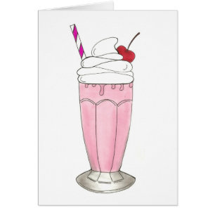 Rosan Milkshake Foodie  Hälsningskort