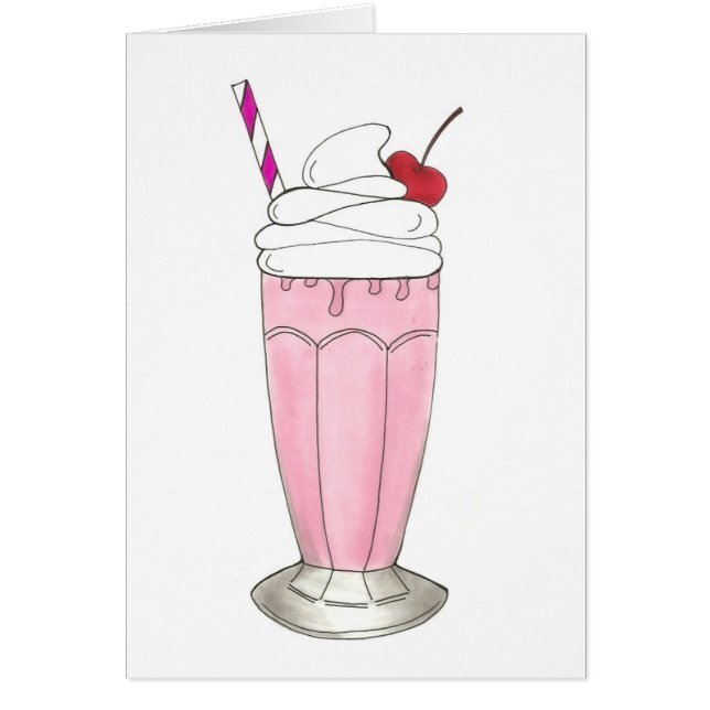 Rosan Milkshake Foodie  Hälsningskort (Framsidan)