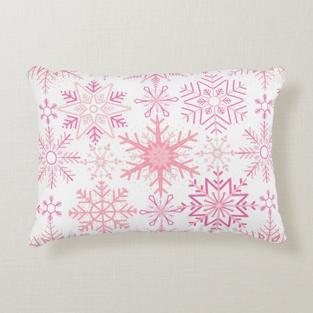 Rosan mönster prydnadskudde (Framsidan)