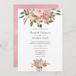  Rosan och Ro Guld Bröllop Inbjudningar