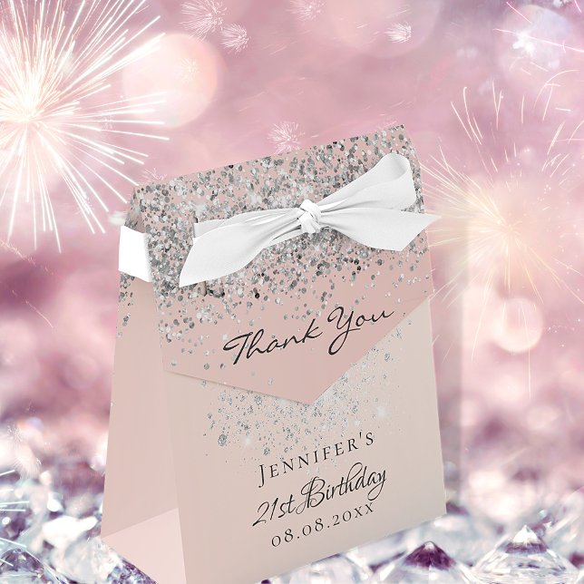 Rosan om ro vid guld glitter silver presentaskar (Skapare uppladdad)