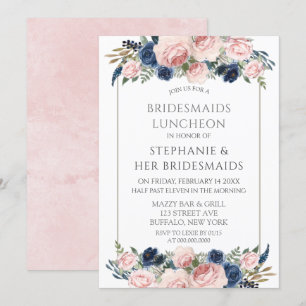 Rosan Peony Bridesmaids Luncheon Inbjudningar