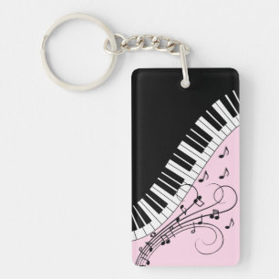 Rosan Piano Tangentbord Black and White Music Desi