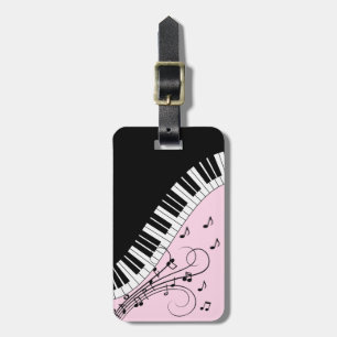 Rosan Piano Tangentbord Black and White Music Desi Bagagebricka