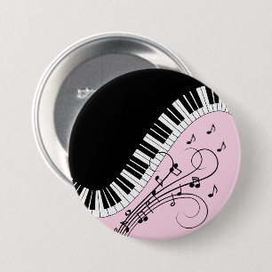Rosan Piano Tangentbord Black and White Music Desi Knapp