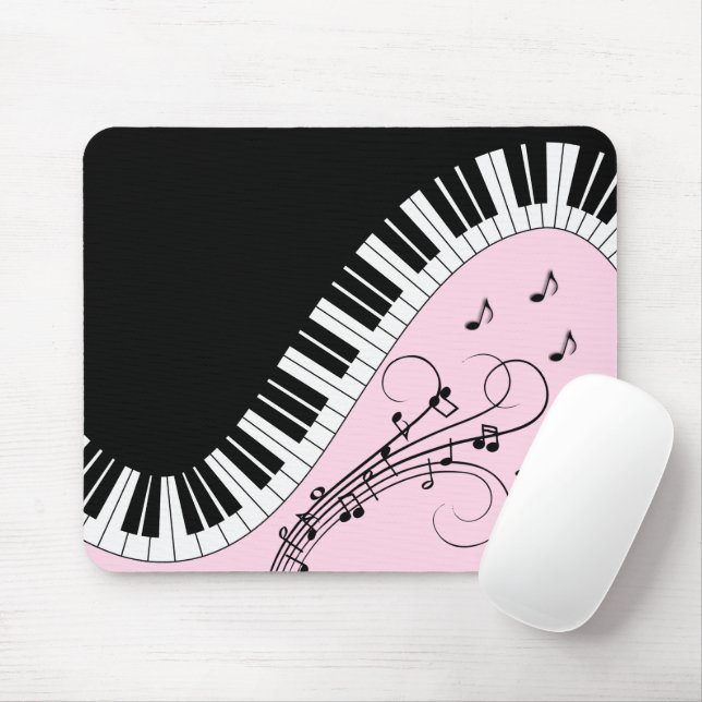 Rosan Piano Tangentbord Black and White Music Desi Musmatta (Med mus)