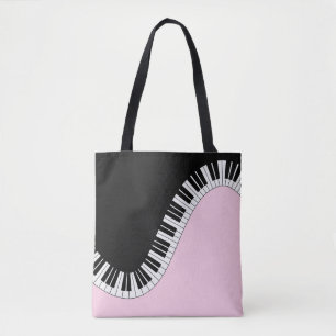 Rosan Piano Tangentbord Black and White Music Desi Tygkasse