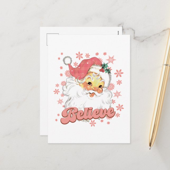 rosan Santa Santa Santa Santa Helg Vykort (Fram/Back In Situ)