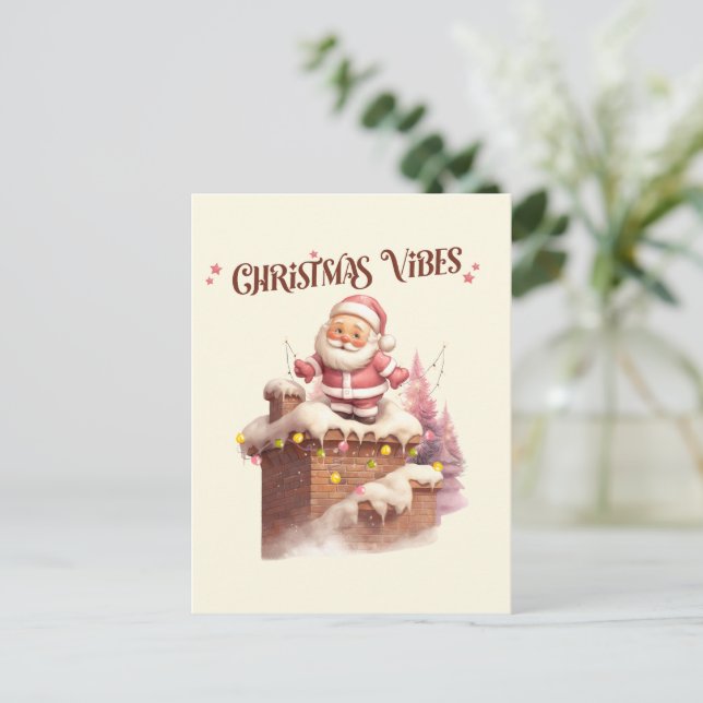 Rosan Santa Vibes Vykort (Stående Fram)
