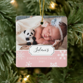 Rosan Snö Baby i Baby i första jul Julgransprydnad Keramik