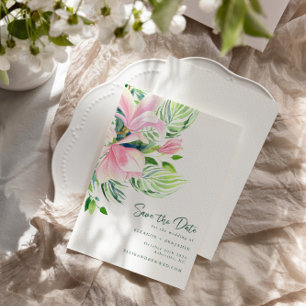 Rosan Spara datum för vattenfärgen Magnolia Flower Vykort
