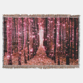 Rosan Thrid Blanket Magic Forest Peach Mysfilt