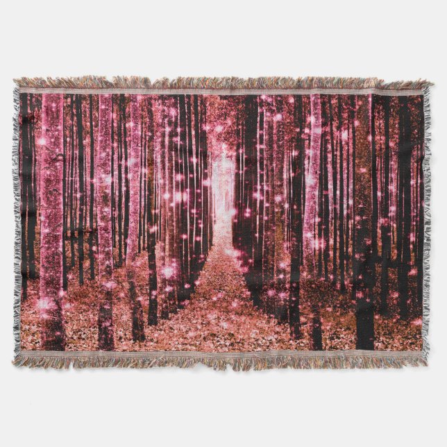 Rosan Thrid Blanket Magic Forest Peach Mysfilt (Framsidan)