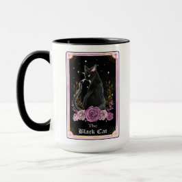 Rosan Witchy Celestial, svart katt- Tarotkort Mugg