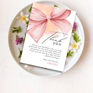 Rosans bog Modern Baby Shower Tack för ditt kort