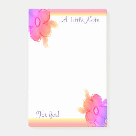 Rosans gult och lila post-it block