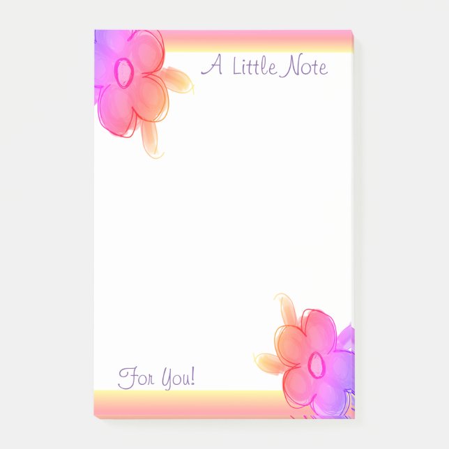 Rosans gult och lila post-it block (Framsida)