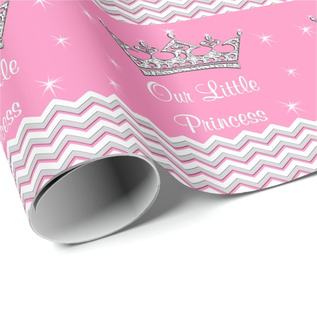 RosapersonligPrincess Gåva Wrapping Skyla över Presentpapper (Rullad Hörn)