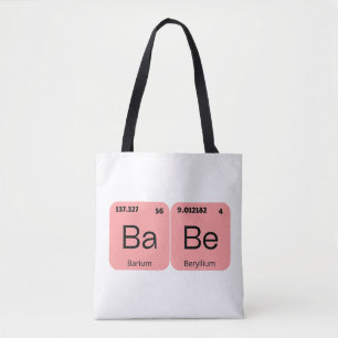 Rosapink Baby Periodiska Systemet Element Tygkasse