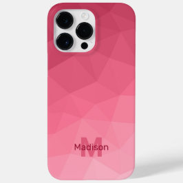 Rosapink Gradient Geometrisk Mesh Mönster Monogram