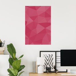 Rosapink ljus geometrisk mesh-mönster poster