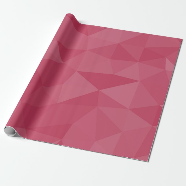 Rosapink ljus geometrisk mesh-mönster presentpapper (Utrullad)