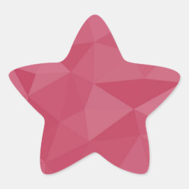 Rosapink ljus geometrisk mesh-mönster stjärnformat klistermärke