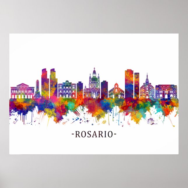 Rosario Argentina Skyline Poster (Framsidan)