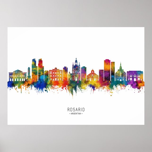 Rosario Argentina Skyline Poster (Framsidan)