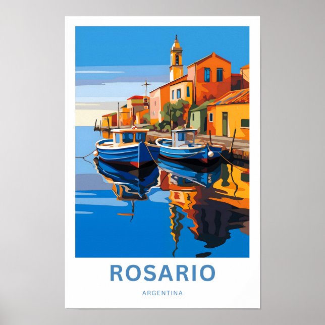 Rosario Argentina Travel Print Poster (Framsidan)