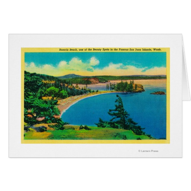 Rosario Beach i San Juan-öarna, Washington Hälsningskort (Framsidan Horizontal)