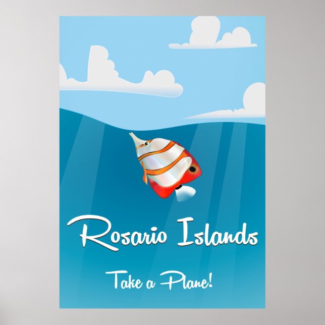 Rosarioöarna vintage-resaaffisch poster (Framsidan)