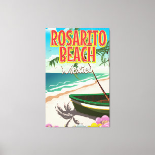 Rosarito Beach Mexican reseaffisch Canvastryck