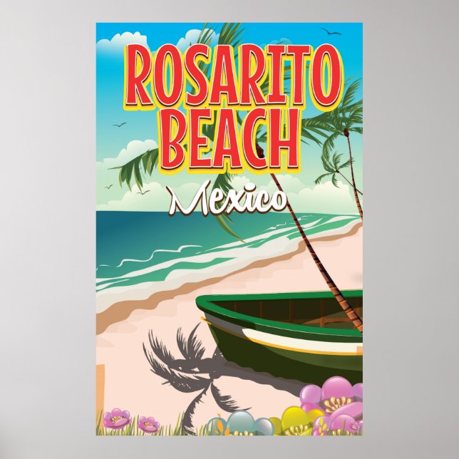 Rosarito Beach mexikansk reseposter Poster (Framsidan)