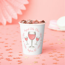 Rosaröd Rosévin Bröllopsdusch för hela dagen