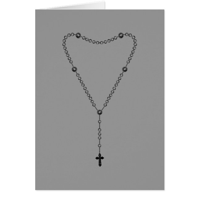Rosary Pärlor Hälsningskort (Framsidan)