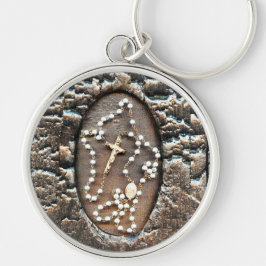 Rosary Rund Silverfärgad Nyckelring